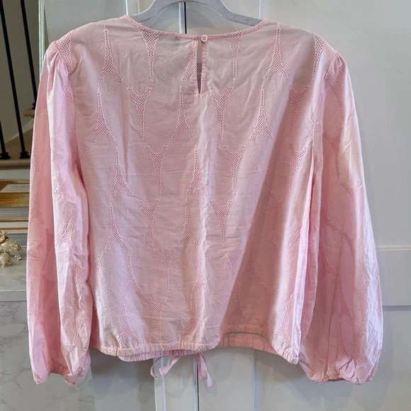 Karl Lagerfeld Pink Blouse with Cutout Design - Picture 5 of 5
